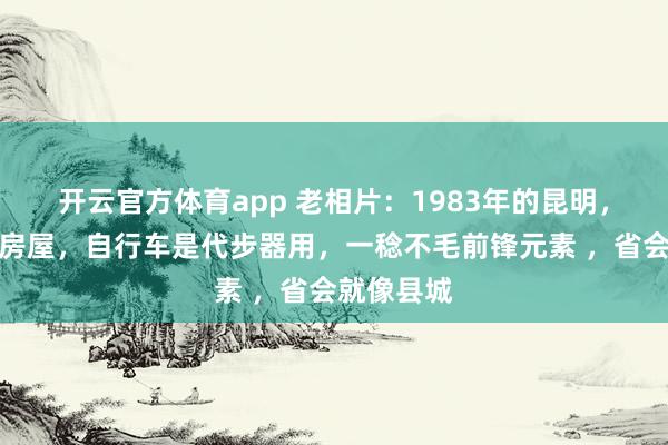 开云官方体育app 老相片：1983年的昆明，低层砖混房屋，自行车是代步器用，一稔不毛前锋元素 ，省会就像县城